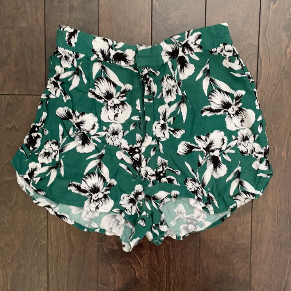 High waisted floral shorts